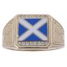 9ct Yellow Gold Cubic Zirconia St Andrews Cross Signet Ring