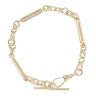 9ct Yellow Gold Fancy T-Bar Bracelet 8"