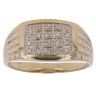 18ct Yellow Gold 0.20ct Patterned Diamond Signet Ring