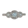 9ct White Gold 0.29cts Diamond And Topaz Ring