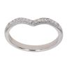 18ct White Gold 0.15ct Diamond Wishbone Ring