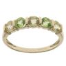 9ct Yellow Gold Citrine and Peridot Five Stone Ring