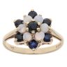9ct Yellow Gold Sapphire and Opal Cluster Ring