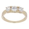 9ct Yellow Gold Cubic Zirconia Three Stone Ring