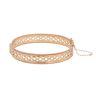 9ct Yellow and Rose Gold Celtic Hinged Bangle With Safety Chain