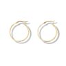 9ct Yellow Gold Silver Dust Hoop Earrings