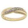 18ct Yellow Gold 0.10ct Brilliant Cut Diamond Crossover Ring