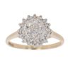 9ct Yellow Gold 0.20ct Brilliant Cut Diamond Cluster Ring