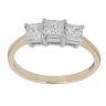 9ct Yellow Gold 1.00ct Princess Cut Diamond Trilogy Ring