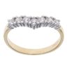 9ct Yellow Gold Cubic Zirconia Wishbone Ring