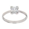 9ct White Gold Cubic Zirconia Single Stone Ring
