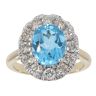 9ct Yellow Gold 1.00ct Diamond and Topaz Cluster Ring