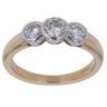 18ct Yellow Gold 1.00ct Brilliant Cut Diamond Trilogy Ring