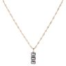 9ct Yellow Gold 0.03ct Diamond and Mystic Topaz Pendant and Chain 18"