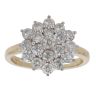 9ct Yellow Gold 2.00ct Brilliant Cut Diamond Cluster Ring