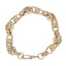 9ct Yellow Gold Patterned Tulip and Stars Bars Bracelet 8.5"