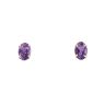 9ct Yellow Gold Amethyst Stud Earrings