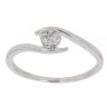 9ct White Gold 0.10ct Brilliant Cut Diamond Twist Cluster Ring