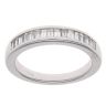 14ct White Gold 0.50ct Baguette Cut Diamond Half Eternity Ring