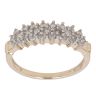 9ct Yellow Gold 0.25ct Brilliant Cut Diamond Three Row Ring