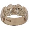 9ct Yellow Gold Double Patterned Buckle Ring