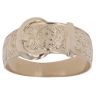 9ct Yellow Gold Patterned Buckle Ring