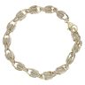 9ct Yellow Gold Cubic Zirconia Tulip Bracelet 9"