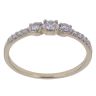 9ct Yellow Gold 0.25ct Brilliant Cut Diamond Trilogy Ring