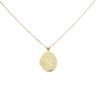 Gold Plated Silver Patterned Locket And Chain 18"
