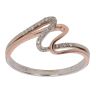 9ct White And Rose Gold 0.05ct Diamond Fancy Ring