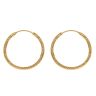 22ct Yellow Gold Diamond Cut Hoop Earrings