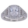 Silver Cubic Zirconia Cluster Ring By Icesia