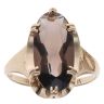 9ct Yellow Gold Smoky Quartz Single Stone Ring