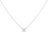 9ct White Gold 1.00ct Princess Cut Lab Grown Diamond Pendant and Chain 18"