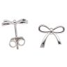 Silver Bow Cubic Zirconia Earrings