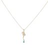 9ct Yellow Gold Emerald Knot Pendant and Chain 16"