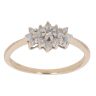 9ct Yellow Gold 0.25ct Brilliant Cut Diamond Cluster Ring