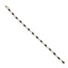9ct Yellow Gold 0.15ct Diamond And Sapphire Bracelet 7.5"