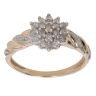 9ct Yellow Gold 0.25ct Brilliant Cut Diamond Cluster Ring