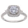 Silver Cubic Zirconia Cluster Ring By Icesia