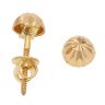 22ct Yellow Gold Star Burst Dome Stud Earrings