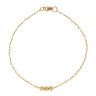 22ct Yellow Gold Trio Bead Bracelet 7"