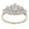 9ct Yellow Gold Cubic Zirconia Cluster Ring