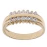 9ct Yellow Gold Cubic Zirconia Two Row Ring