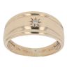 9ct Yellow Gold 0.05ct Diamond Solitaire Signet Ring