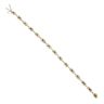 14ct Yellow Gold 0.07ct Diamond And Sapphire Bracelet 7"