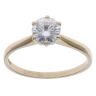 9ct Yellow Gold Moissanite Single Stone Ring