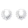 Silver Creole Hoop Earrings By Icesia