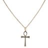 9ct Yellow Gold Ankh Cross Pendant and Belcher Chain 16"