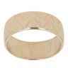 9ct Yellow Gold Zigzag Patterned Wedding Band 6mm